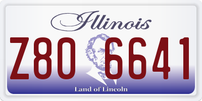IL license plate Z806641