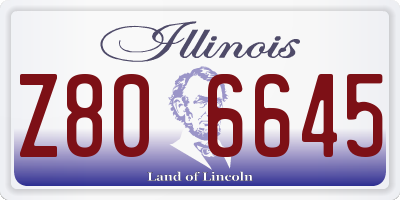 IL license plate Z806645