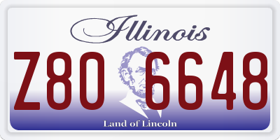IL license plate Z806648