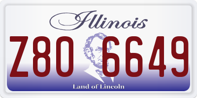 IL license plate Z806649