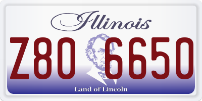 IL license plate Z806650