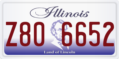 IL license plate Z806652