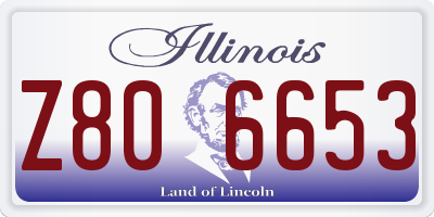 IL license plate Z806653
