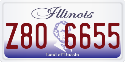 IL license plate Z806655