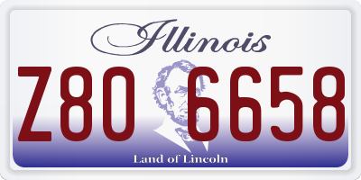 IL license plate Z806658