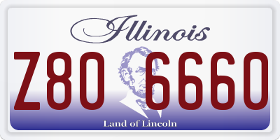 IL license plate Z806660