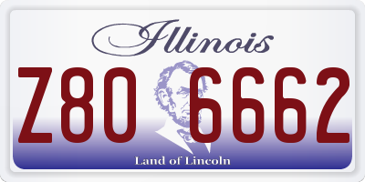 IL license plate Z806662
