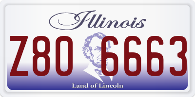 IL license plate Z806663