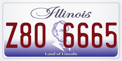IL license plate Z806665