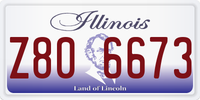IL license plate Z806673