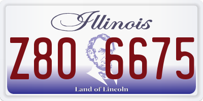 IL license plate Z806675