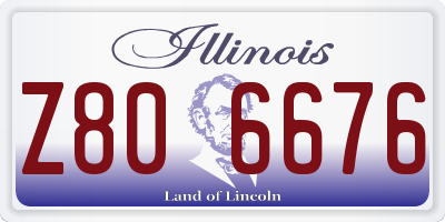 IL license plate Z806676