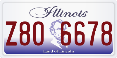 IL license plate Z806678