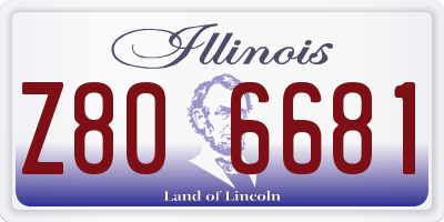 IL license plate Z806681