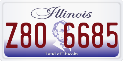 IL license plate Z806685