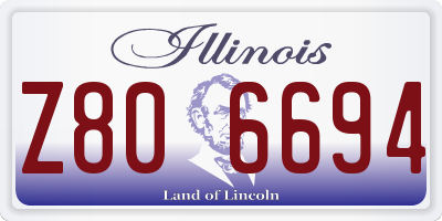 IL license plate Z806694