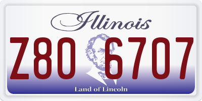 IL license plate Z806707