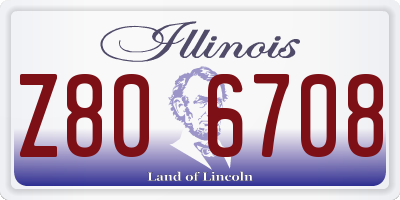 IL license plate Z806708