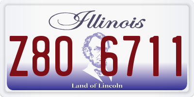 IL license plate Z806711