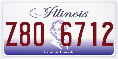 IL license plate Z806712