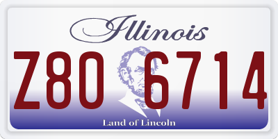 IL license plate Z806714