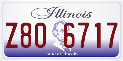 IL license plate Z806717