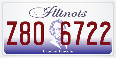IL license plate Z806722