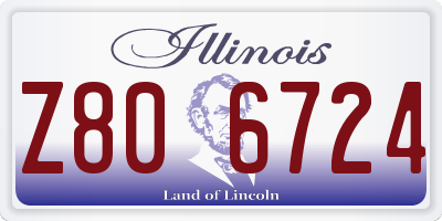 IL license plate Z806724
