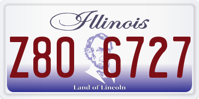 IL license plate Z806727