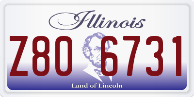 IL license plate Z806731