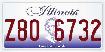 IL license plate Z806732