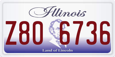 IL license plate Z806736