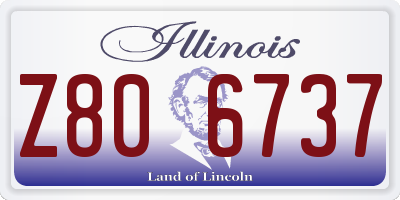 IL license plate Z806737
