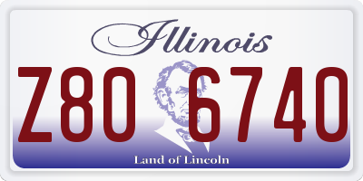 IL license plate Z806740