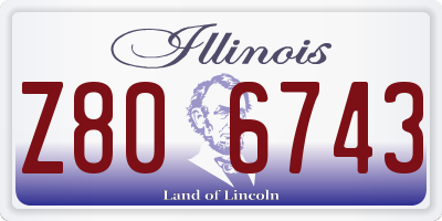 IL license plate Z806743