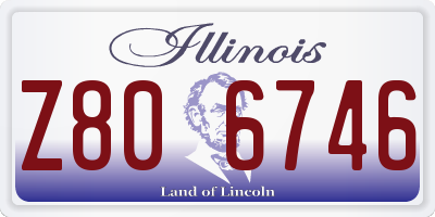 IL license plate Z806746