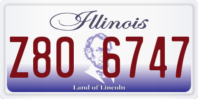 IL license plate Z806747