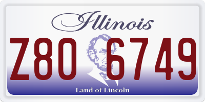 IL license plate Z806749