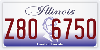 IL license plate Z806750