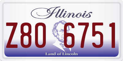 IL license plate Z806751