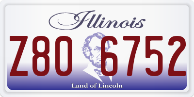 IL license plate Z806752