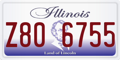 IL license plate Z806755