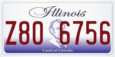 IL license plate Z806756