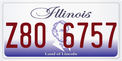 IL license plate Z806757