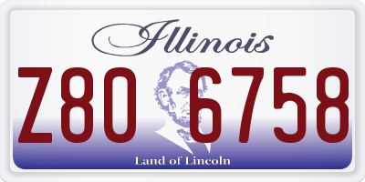 IL license plate Z806758