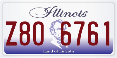 IL license plate Z806761