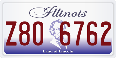 IL license plate Z806762