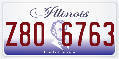 IL license plate Z806763