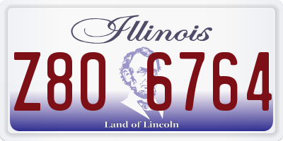 IL license plate Z806764