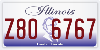 IL license plate Z806767